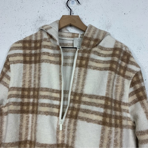 Joie Half Zip Plaid Fleece Pullover Sweater Size Small - Picture 6 of 11